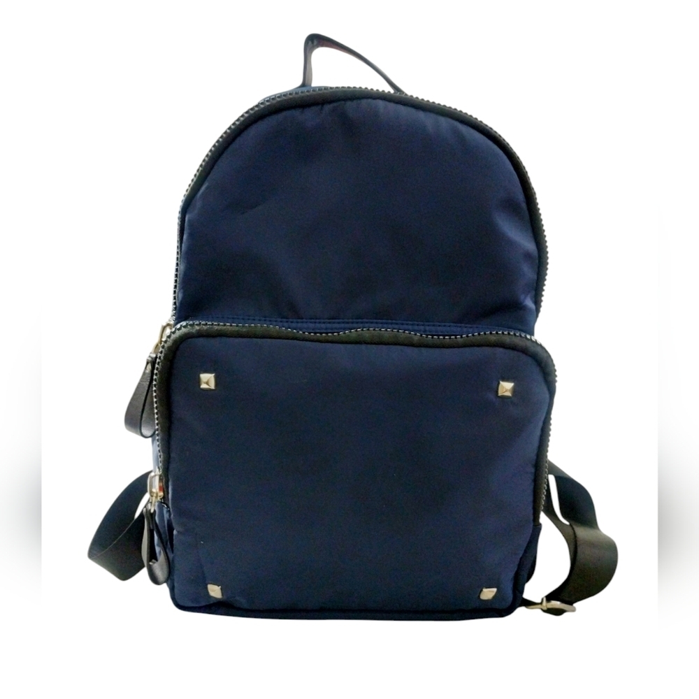 Kiss Me Couture Navy Studded 15" Backpack Collegiate, School Gothcore Feminine M